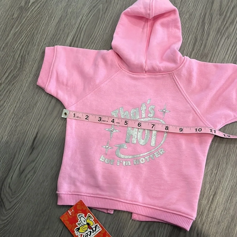 Doggie pink hoodie That’s hot 🐶